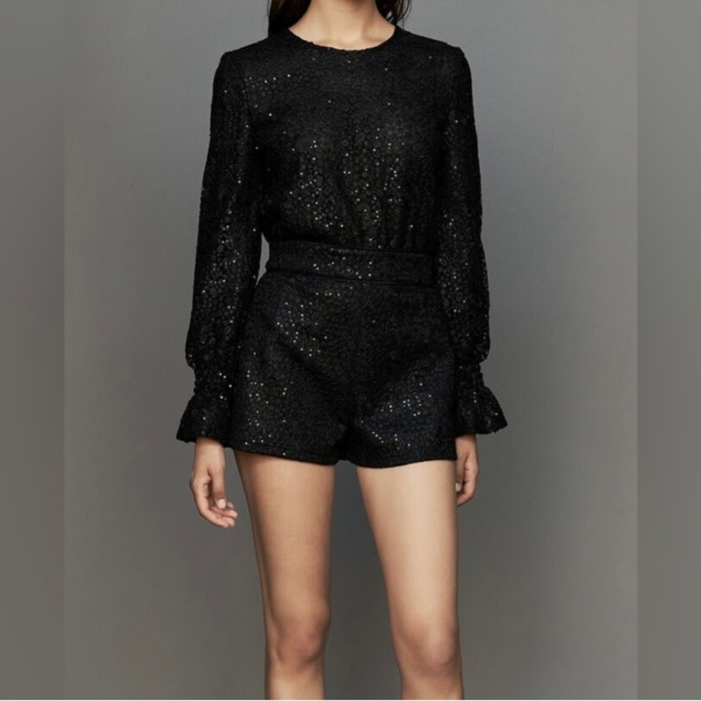 Maje sequin shorts play suit